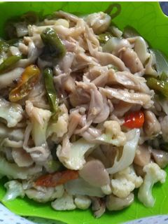 Foto resep Tumis Jamur Tiram Brokoli Mix Pentol Ayam