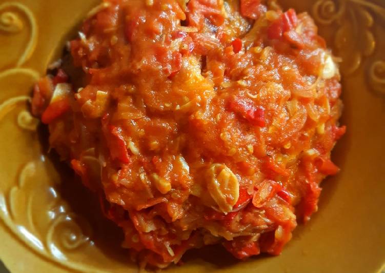 Resep Tahu telor dadar saus tomat Anti Gagal