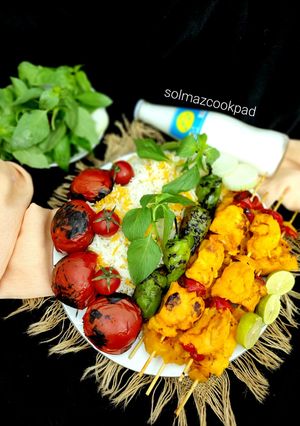 عکسی از دستور جوجه کباب سیر و خردل solmaz