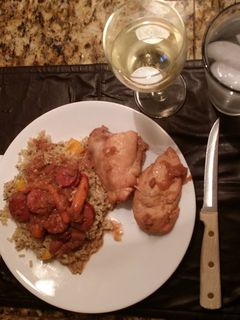 A picture of Easy Chicken with Apples and Sausage.