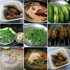 A picture of Kairi / Raw Mango Masala Stuffed Karele.