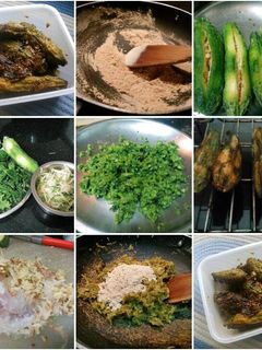 A picture of Kairi / Raw Mango Masala Stuffed Karele.