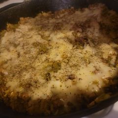 Rice and Broccoli Casserole w/Sausage and Cheese A picture of Rice and Broccoli Casserole w/Sausage and Cheese.
