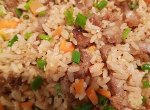 Hình của món Cơm rang ba chỉ.