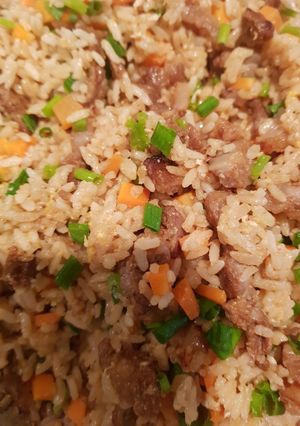 Hình của món Cơm rang ba chỉ.