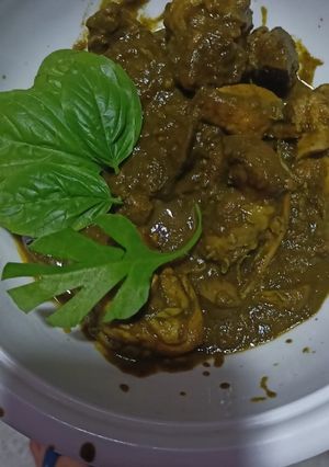 A picture of Palak chicken.