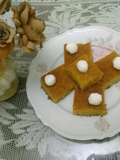 صورة لوصفة بسبوسة بالقشطة ❤❤