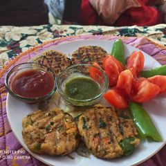 A picture of Mini egg veggie pancakes.