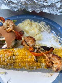 A picture of Grilled shrimp skewers.