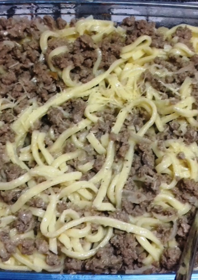 Una foto de Tallarines con pulpa molida