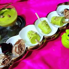 A picture of #sugarfree saffpistachio kulfi#.