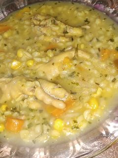 عکسی از دستور سوپ پای مرغ
