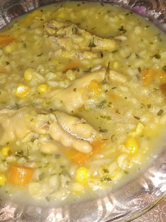 عکسی از دستور سوپ پای مرغ