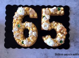 Une photo de Number cake citron meringuée