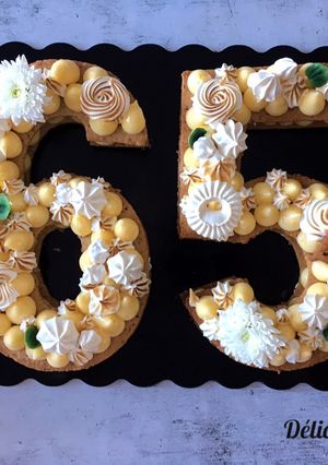 Une photo de Number cake citron meringuée