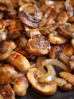 A picture of Cooking Basics: How To Get A Beautiful Brown Crust On Mushrooms.