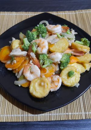 Foto resep Brokoli Udang Saus Tiram 💜BuNda