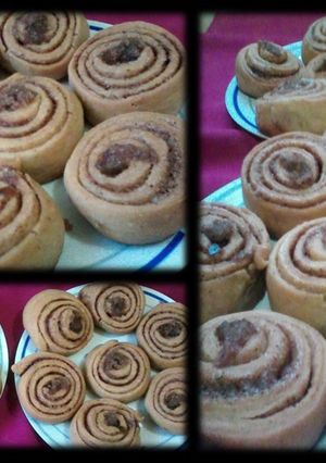 Una foto de Roles de canela sin huevo ni margarina