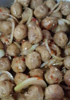 Foto resep Bakso ayam pedas saos tiram