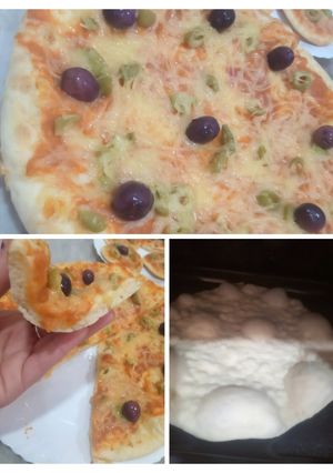 صورة لوصفة 🌸عجينة بيتزا احسن من محلات بمليون مره 🍕🍕