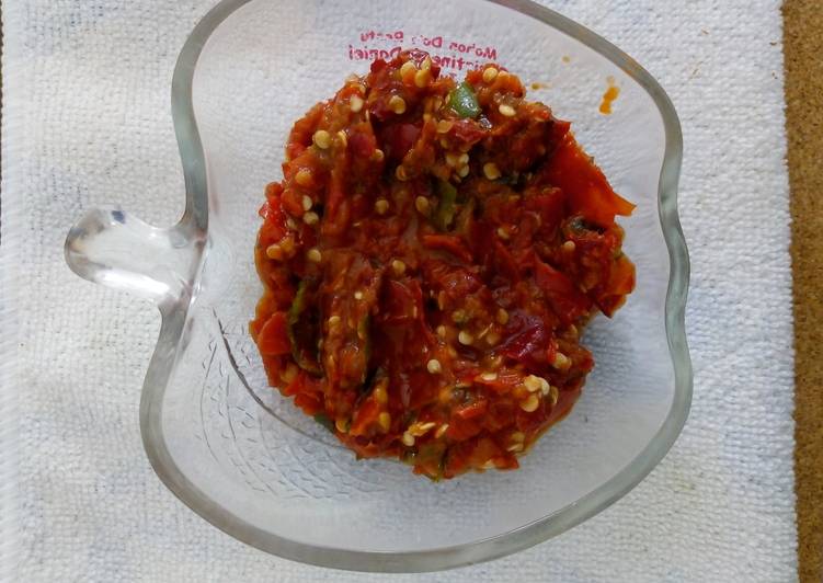 Sambal Terasi Dadak Daun Jeruk