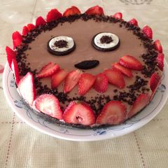 A picture of Oreo Nutella Cheesecake.
