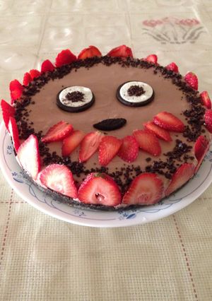 A picture of Oreo Nutella Cheesecake.
