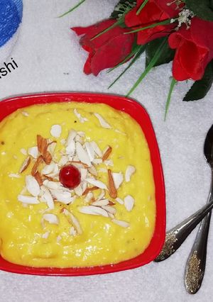 A picture of Mango phirni.