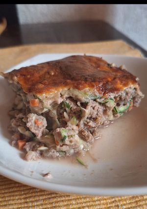 Una foto de Budín de carne y zapallo italiano