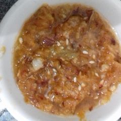 A picture of Kacher Onion Chutney.
