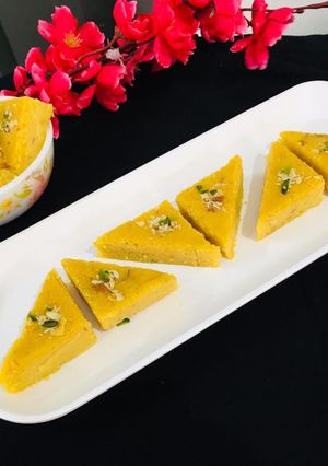 A picture of Chana Dal Barfi.