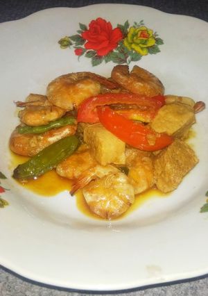 Foto resep Udang Tahu Masak Kecap