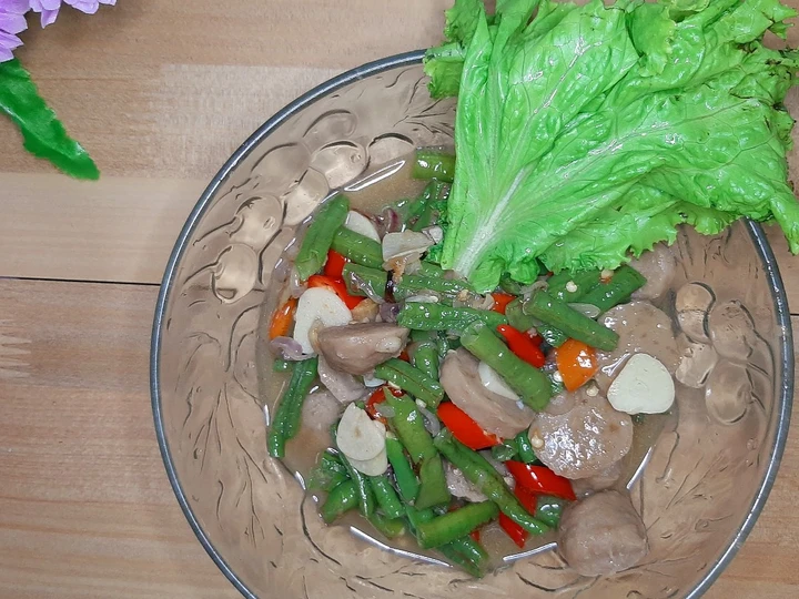 Cara Mudah Menyiapkan Resep Tumis pentol kacang panjang yang Enak Banget Anti Ribet, Mantap