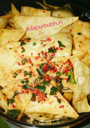Foto resep Kripik Pangsit Pedas Jeruk Boncabe