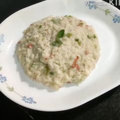 A picture of Cheesy vegetable risotto recipe.