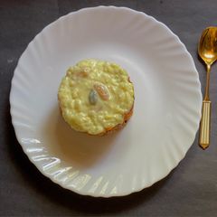 A picture of Motichoor Ladoo Payesh Tart for Kali Pujo & Diwali.