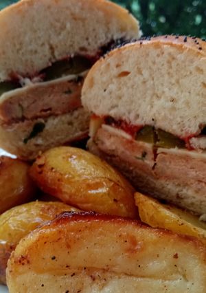 O poză a rețetei Hamburger din pui pentru copii.