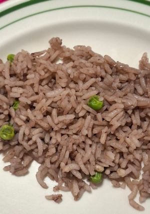 Una foto de Arroz con caldo de frijol