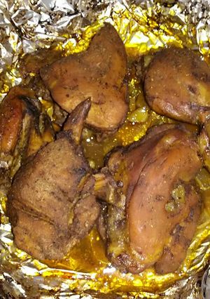 صورة لوصفة دجاج مقطع مشوي بالقصدير 😌