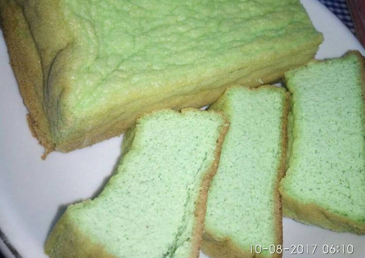 Pandan Chiffon cake keto ekonomis #ketopad