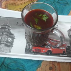 A picture of Black chana soup.