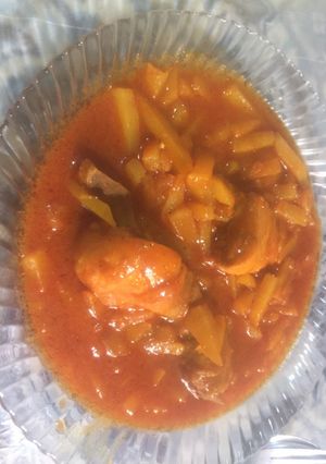عکسی از دستور خورشت مرغ زعفرانی