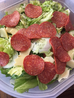 A picture of Leftover subs ingredients.