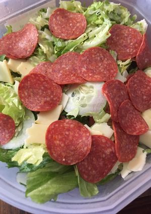 A picture of Leftover subs ingredients.