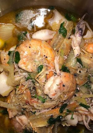 Foto resep Garlic Butter Prawn and Squid