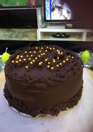 صورة لوصفة كيكه شوكولا بكريمه الزبده