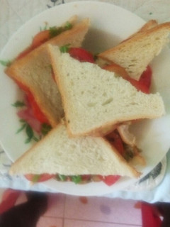 A picture of Bread omelette sandwich #authormarathon#.