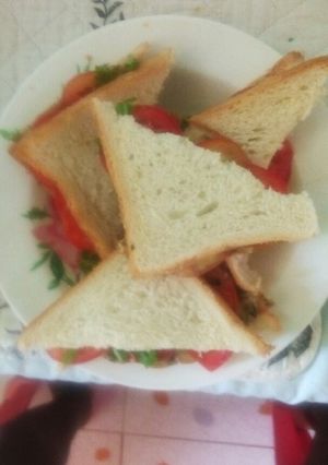A picture of Bread omelette sandwich #authormarathon#.