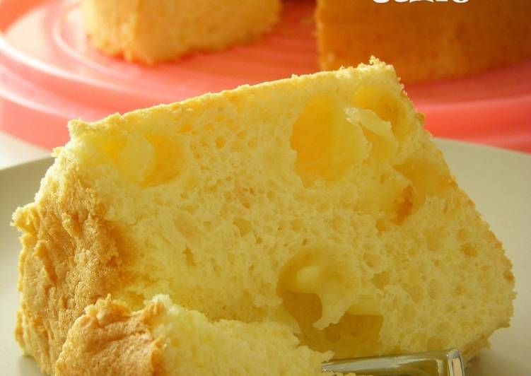 Simple Way to Make Homemade Cheesy Chiffon Cake