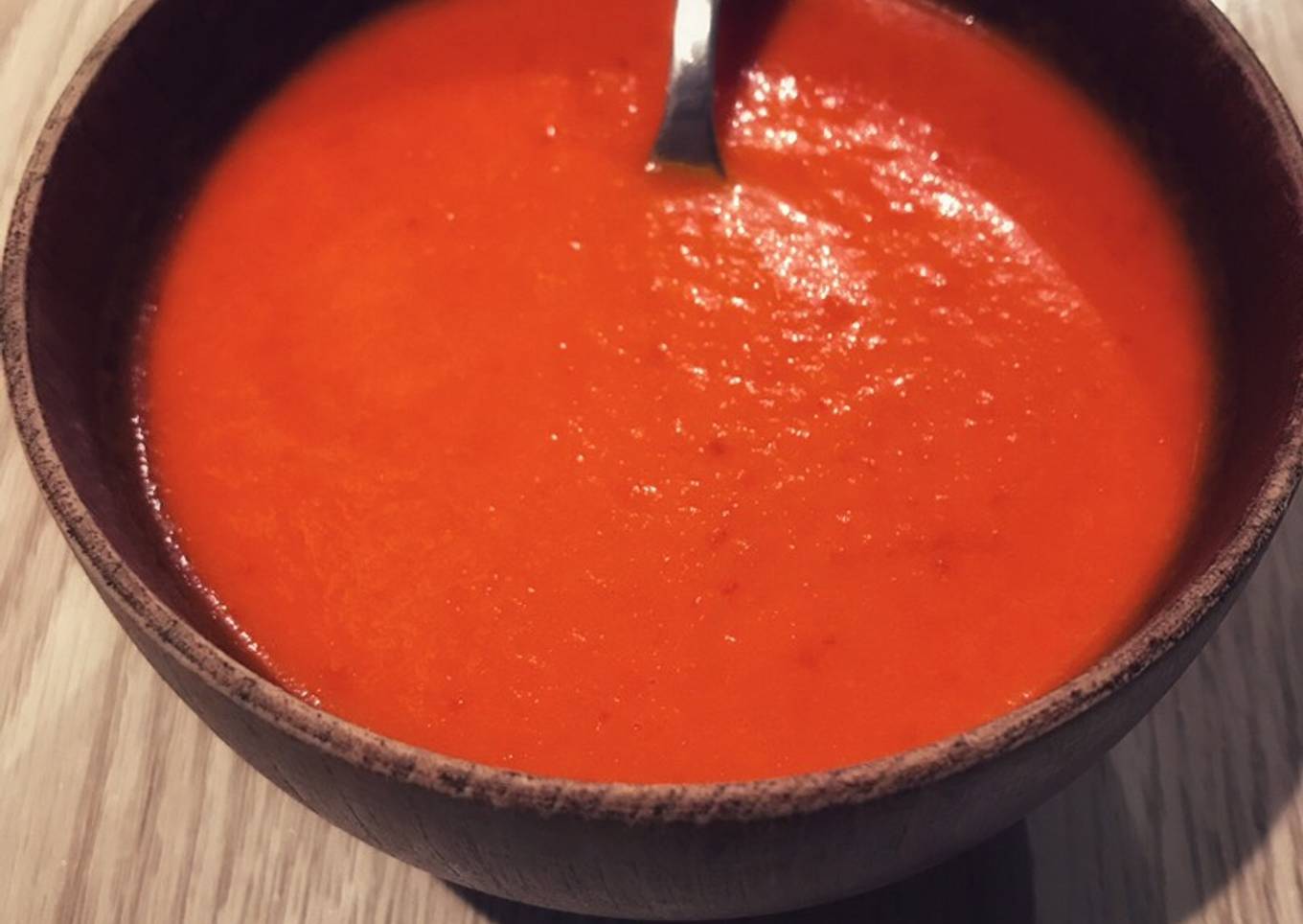 Salmorejo de pimiento rojo
